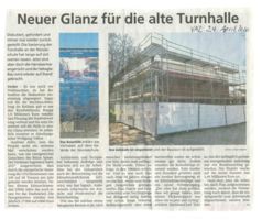 24.04.2020 Neuer Glanz für die alte Turnhalle