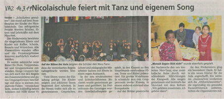 14.03.2019 Nicolaischule feiert mit Tanz und eigenem Song
