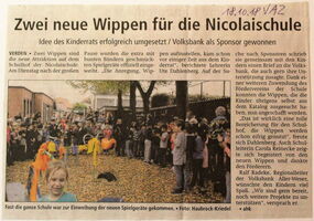 18.10.2018 Zwei neue Wippen für die Nicolaischule