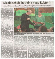 18.08.2018 Neue Rektorin
